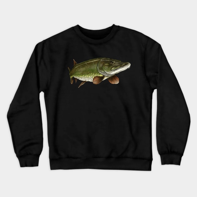 Northern Pike Crewneck Sweatshirt by Sandarmi